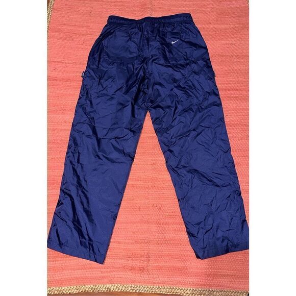 Vintage 90s Nike Mens large Distressed Mini Swoosh Lined Wide Leg Pants, Vintage - Picture 2 of 11